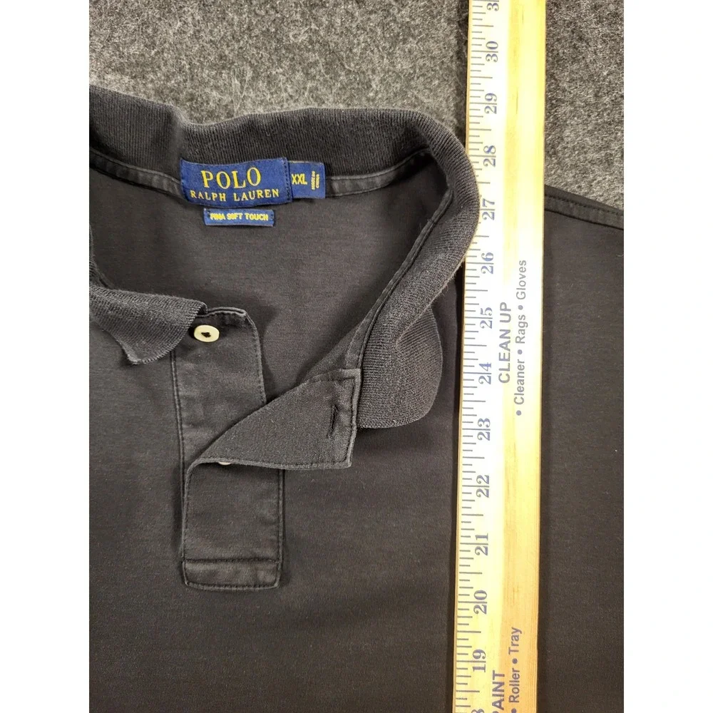 Ralph Lauren Polo Shirt Mens XXL Black Short Sleeve Classic Flesh Pony